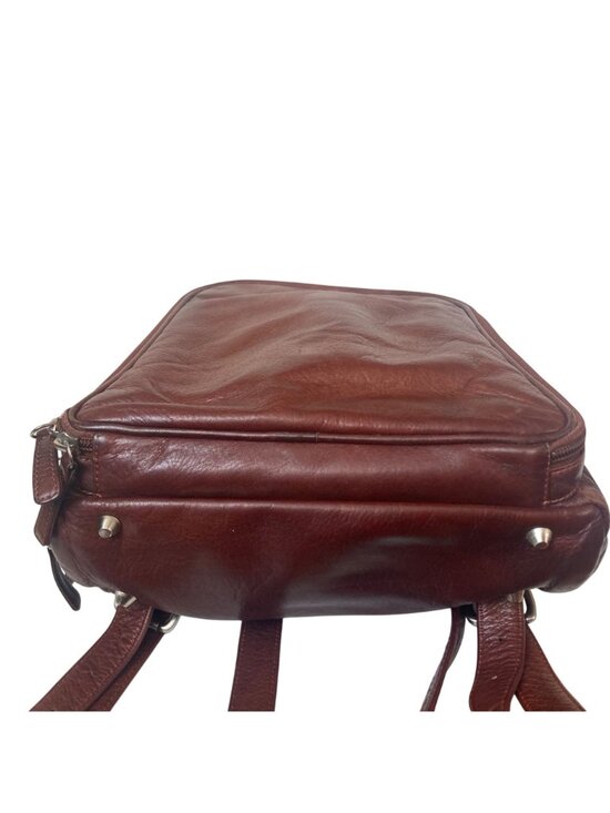 Osgoode Marley Organizer Backpack Brown Leather 10x12 Work Professional main image 8